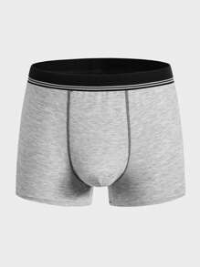 Extended Sizes Men 5pcs Contrast Tape Top-stitching Boxer Brief - Multicolor - View 17