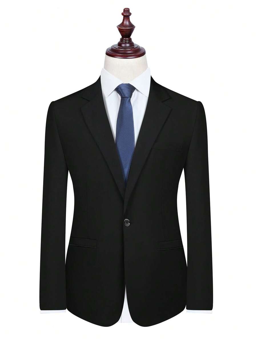 Manfinity Mode Men 1pc Single Button Blazer - Black - View 1