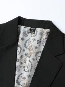 Manfinity Mode Men 1pc Single Button Blazer - Black - View 4