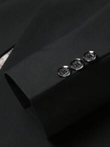 Manfinity Mode Men 1pc Single Button Blazer - Black - View 5