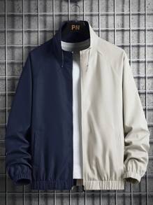 Manfinity Homme Men's Two Tone Oversized Raglan Sleeve Jacket (Without T-Shirt)