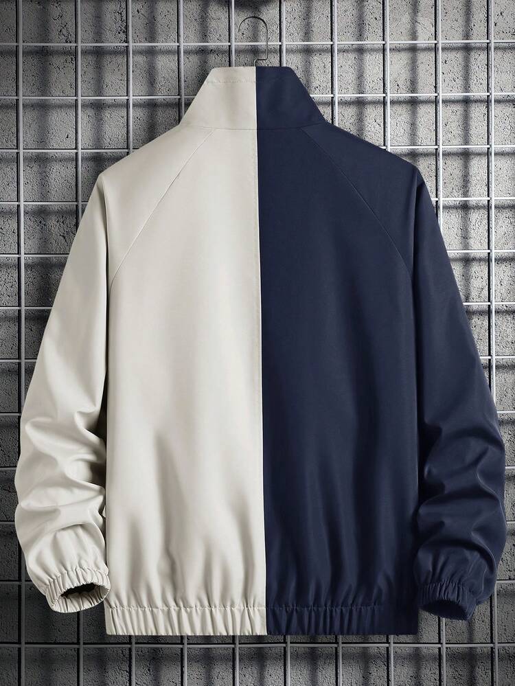 Men's Two Tone Oversized Raglan Sleeve Jacket (Without T-Shirt)