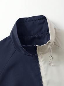 Manfinity Homme Men's Two Tone Oversized Raglan Sleeve Jacket (Without T-Shirt)