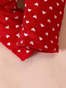 SHEIN Baby Girl Cartoon Graphic Ruffle Trim Bodysuit & Pants & Headband