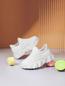 中性嬰兒純的顏色一腳蹬運動鞋 - 白色 - 查看 5