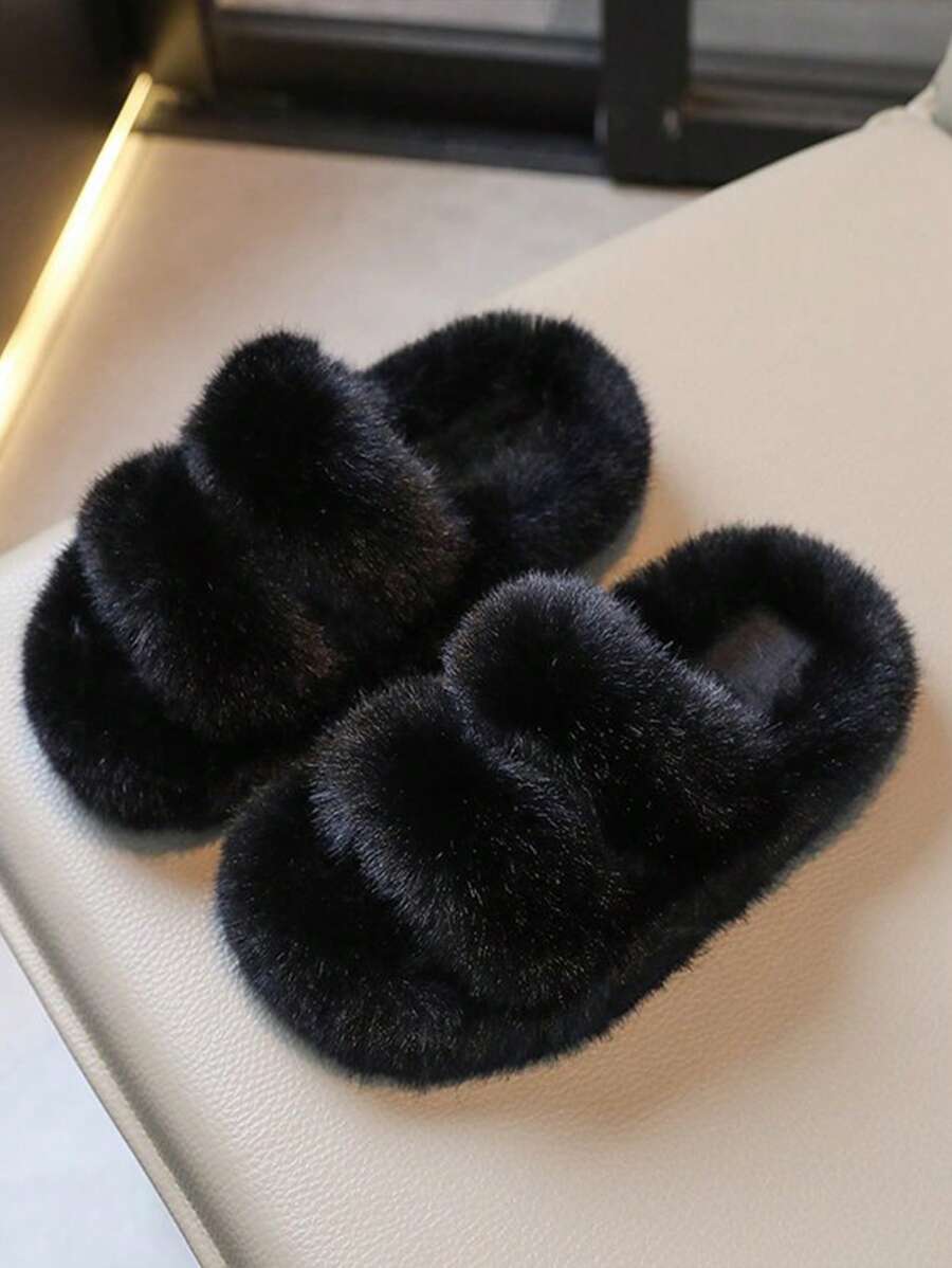 孩子們的家居拖鞋-時尚和舒服的 - 黑色 - 查看 1