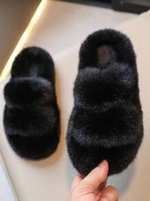 孩子們的家居拖鞋-時尚和舒服的 - 黑色 - 查看 3