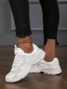 Women's Outdoor Low-Top Lightweight Breathable Four Seasons Fashion Versatile Chunky Sneakers, Sports Shoes, Casual Shoes, Hiking Shoes