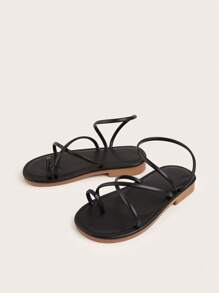 Girls' Fashionable And Versatile Outdoor Slippers - Black - View 3
