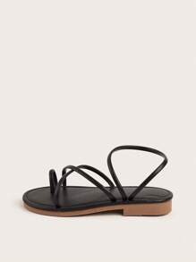 Girls' Fashionable And Versatile Outdoor Slippers - Black - View 5