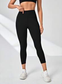 Easithlete Chèn lưới Túi đựng điện thoại Thắt lưng băng rộng Quần Xà cạp thể thao - màu đen - Xem 3