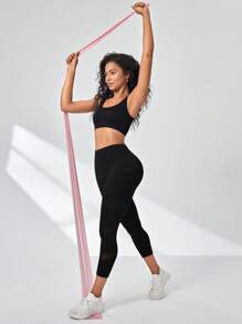 Easithlete Chèn lưới Túi đựng điện thoại Thắt lưng băng rộng Quần Xà cạp thể thao - màu đen - Xem 5