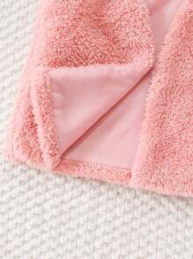 SHEIN Young Girl Solid Flare Hem Shirt & Pants & Vest Coat - Multicolor - View 6