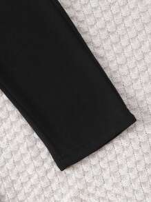 SHEIN Young Girl Solid Flare Hem Shirt & Pants & Vest Coat - Multicolor - View 7