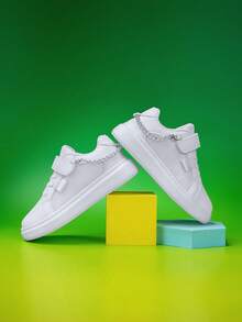 秋天風格白色鞋帶鐵鏈條裝飾適用於後至開學季 - 白色 - 查看 6