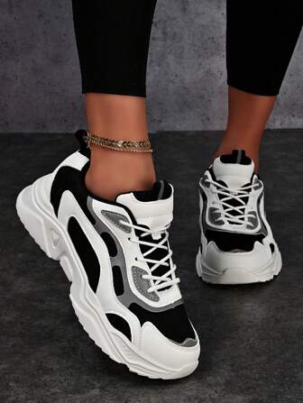 2025年秋季女士运动鞋女式户外舒适防滑透气圆头低帮系带运动鞋网球鞋