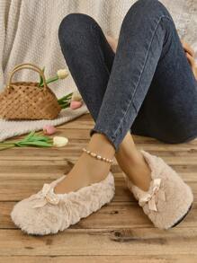 RALSWNAY Fall/Winter Women's Soft And Comfortable Indoor Home Slippers,Fluffy Slippers