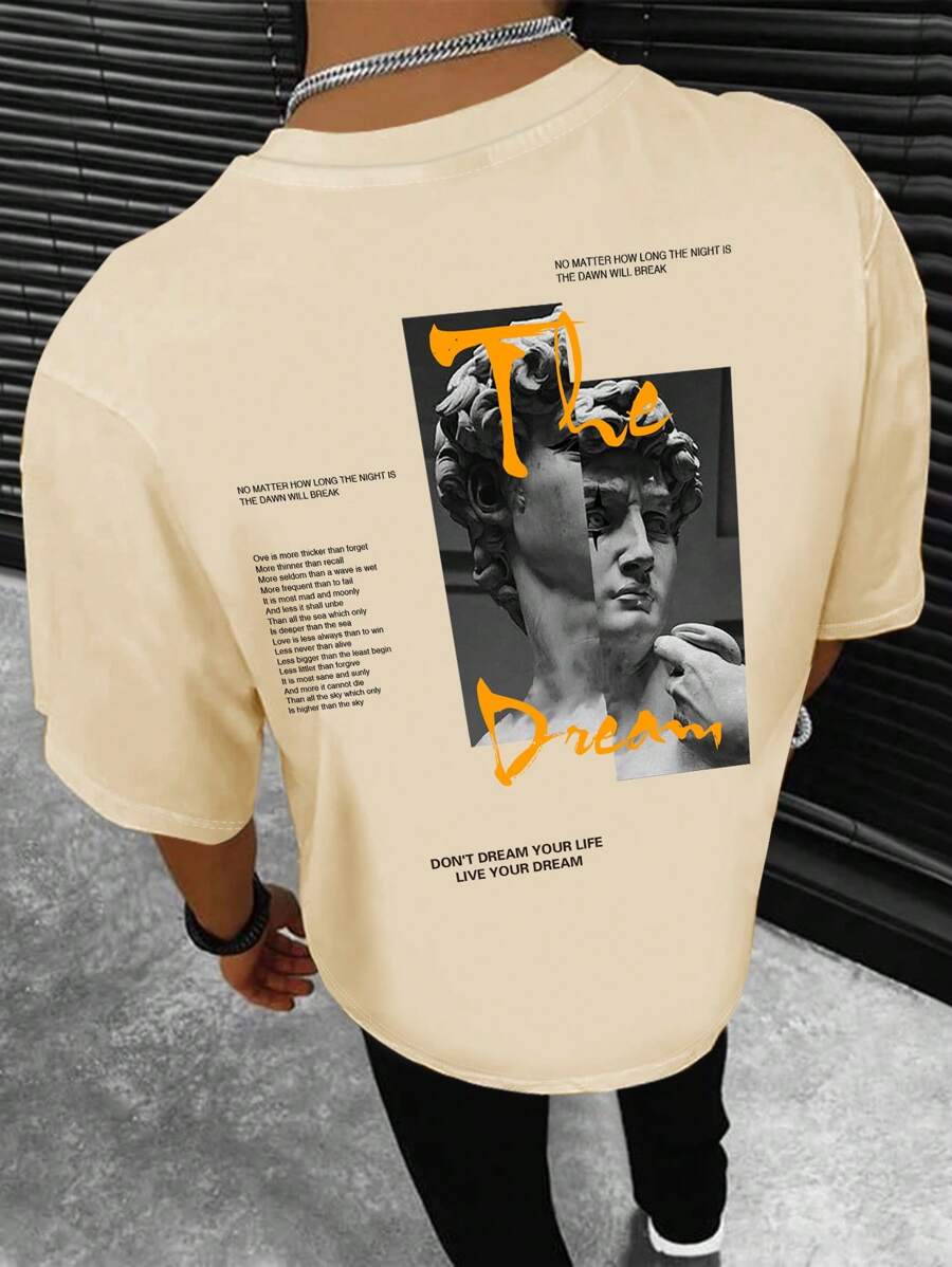 Manfinity LEGND Men Figure Graphic Tee - Khaki - View 1