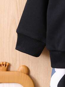 女嬰小熊刺繡衛衣和衛褲 - 彩色 - 查看 5