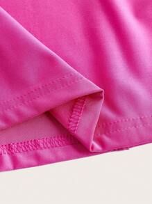 SHEIN ICON Heart Cut Out Tube Bodycon Dress - Hot Pink - View 8