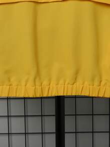 SHEIN Tween Boy Letter Patched Detail Half Zip Hooded Thermal Jacket - Yellow - View 8