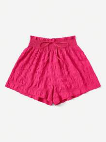 SHEIN EZwear 紙袋腰前打結短褲