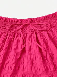 SHEIN EZwear 紙袋腰前打結短褲