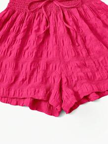 SHEIN EZwear 紙袋腰前打結短褲