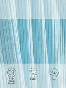 Cozy Pixies Baby Girl Mesh Ruffle Trim Ribbed Knit Tee - Baby Blue - View 3