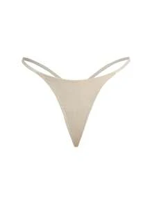 Ocili Leisure Extremely Stretchy & Smooth Low Waist Micro Sexy G-String - Nude - Apricot - View 1