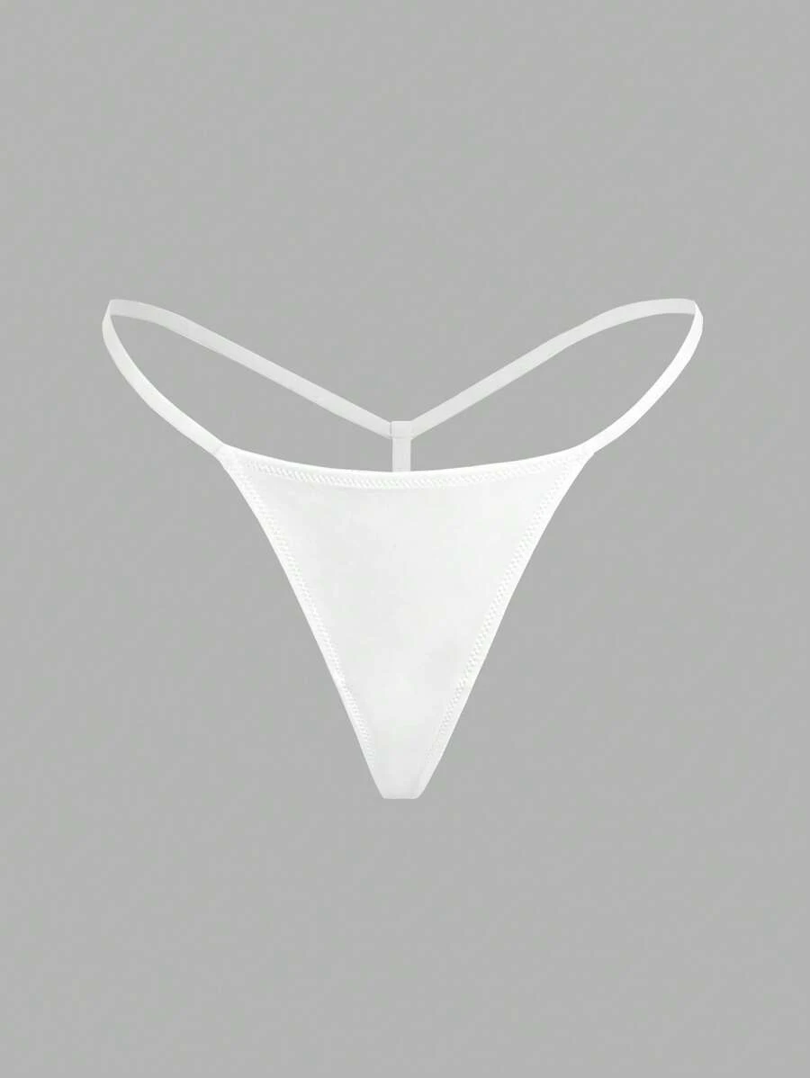Ocili Leisure Extremely Stretchy & Smooth Low Waist Sexy G-String - White Bridallingerie - White - View 1