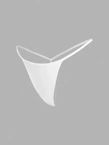 Ocili Leisure Extremely Stretchy & Smooth Low Waist Sexy G-String - White Bridallingerie - White - View 4