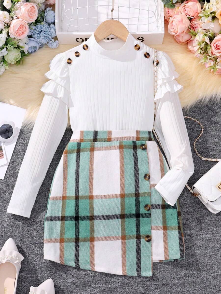 SHEIN 女童（大）兩件套 - 彩色 - 查看 1