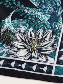 SHEIN LUNE Hơn In hoa Bandana Hem Cami ngọn - Nhiều màu - Xem 4