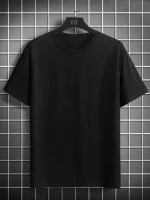 Men Slogan Graphic Drop Shoulder Tee - Black - View 2