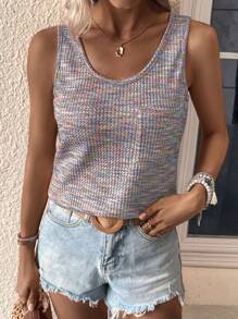 SHEIN LUNE Space Dye Tank Top - Multicolor - View 1