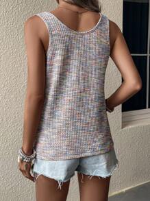 SHEIN LUNE Space Dye Tank Top - Multicolor - View 2