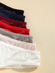 7 piezas Tanga unicolor - Multicolor - Ver 4