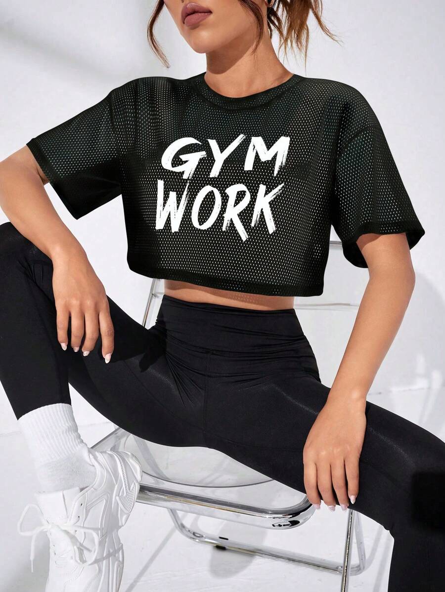 Gameset SHEIN Sport Áo ba lỗ thể thao hở lưng liền thân, áo tập gym nữ - màu đen - Xem 1