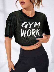 Gameset SHEIN Sport Áo ba lỗ thể thao hở lưng liền thân, áo tập gym nữ - màu đen - Xem 6