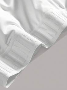 Easithlete Two Tone Contrast Letter Tape Drop Shoulder Hoodie & Drop Shoulder Hoodie & Leggings Workout Women Set - Black and White - View 6