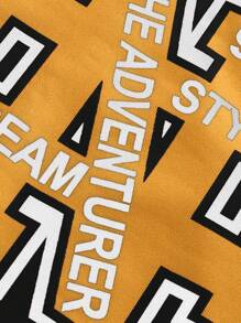 Manfinity LEGND Loose Fit Men's Printed Graffiti Varsity Jacket - Black - View 4