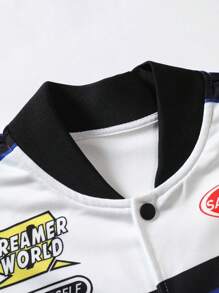 Manfinity EMRG Nam Lỏng lẻo phù hợp Đồ họa Chữ cái Chặn màu Áo khoác bomber Không có - Nhiều màu - Xem 3