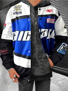 Manfinity EMRG Nam Lỏng lẻo phù hợp Đồ họa Chữ cái Chặn màu Áo khoác bomber Không có - Nhiều màu - Xem 4