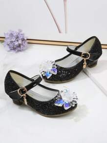 孩子們的水晶鞋時尚高跟鞋公主鞋