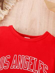 Baby Boy Letter Graphic Tee & Shorts