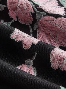 SHEIN MOD 大碼印花流蘇前繫帶夾克背心無襯衫 - 彩色 - 查看 5