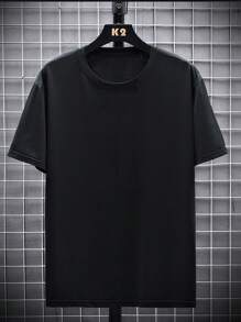 Manfinity Homme Nam Plus Đồ họa Chữ cái Áo thun - màu đen - Xem 6