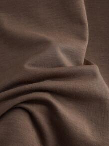 Manfinity Homme 男士 T 恤 合身圆领短袖标语 T 恤 休闲 男士摩卡 T 恤 男士棕色 T 恤 棕色 T 恤 男士摩卡 T 恤 男士棕色 T 恤 - 棕色 - 查看 6