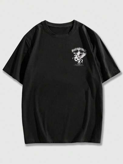 Street Life Hombres Camiseta & con estampado de slogan